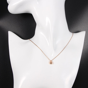 Collier en acier inoxydable plaqué or 18K, polissage miroir, en acier inoxydable, pour femmes, souhait en os - Product Image 2