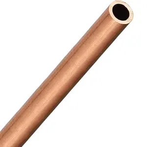 ASTM B68 C11000 Cold Rolled All Size AC per Kg For HVAC Air round Capillary Red Straight Copper Tube Pipe
