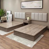 Moderne Hochwertige Maßgefertigte Schlafzimmermöbel Fünf-Sterne-Hotel-Bett King-Size Vollgrößen MDF-Platte Elegant für Apartments Heim-Schlafzimmer