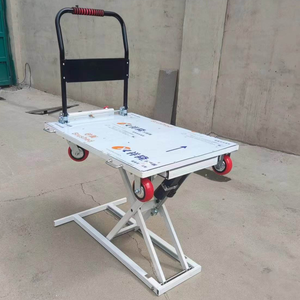 Mobiele Hydraulische Elektrische Opheffende Dieplader Vrachtwagen Draagbare Opslagplatform Gietijzeren Kleine Trolleykar - Product Image 5