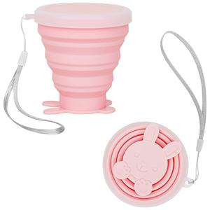 Vente en gros de tasses à café pliables multifonctionnelles en forme de lapin, réutilisables, respectueuses de l'environnement, pour les voyages - Product Image 2