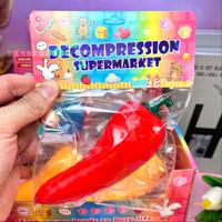 Jouet Squishy Mochi Fruits et Légumes, Jouet Anti-Stress à Presser, Boîte Mystère Supermarché pour Enfants, Cadeau de Fête