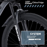 Vélo de montagne tout-terrain multi-vitesses Feige pour homme, cadre en acier carbone 24 pouces, freins à disque doubles, fourche à ressort pour l'extérieur