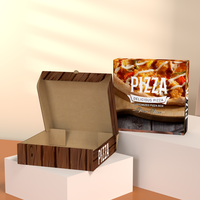 Kotak Pizza Kemasan Grosir Berkualitas Tinggi dengan Logo Kustom, Portabel, Dapat Digunakan Kembali, Berbahan Karton Bergelombang dari Cina