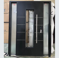 Portes en fer NFRC CE AS2047, porte d'entrée double, porte métallique pour maisons, porte intérieure avec cadre