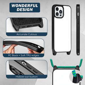 Funda de Teléfono Personalizada de Aluminio para Sublimación, Impermeable y Resistente <span class=keywords><strong>a</strong></span> Golpes, con Cuerda, para 16 15 14 <span class=keywords><strong>13</strong></span> 12 11 Pro Max - Product Image 6