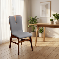 Chaise de conférence haut de gamme de style nordique MULIGNA, dossier simple et moderne, chaise de salle à manger en bois massif pour la maison et les restaurants