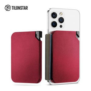 TILONSTAR TMPW100 Business One Touch Side Pop Up Aluminium Case Magnetic Wallet Card Holder For Back Of Phone - Product Image 1