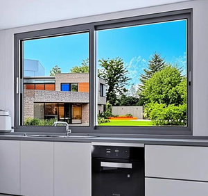 Finestre Scorrevoli in Lega di Alluminio Multi-pannello Design Orizzontale Moderno con Zanzariera in Acciaio Inox e Tenda Regolabile per Ventilazione - Product Image 3