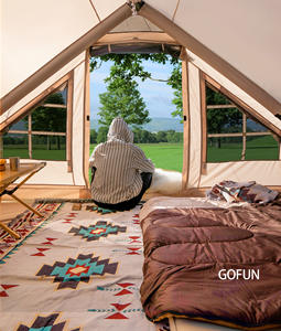 Carpa Plegable Personalizada Tipo Tenda, Casa Familiar Grande de Lujo, Impermeable, de Lona, para Playa, Glamping, Camping Inflable, para Exteriores - Product Image 6