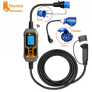 Cargador de Vehículos Eléctricos Feyree de 7kW Tipo 2, Monofásico, 32A, Ajustable, con Control por WiFi y Aplicación, Pantalla LCD, 264V, Portátil, con Adaptador - Product Image 1
