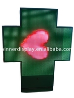 Hoch auflösendes Farmacia-Zeichen Green Croce Led Light Pharmacy Cross Großes beleuchtetes Kreuz