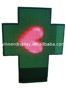Venta caliente P10 Módulo <span class=keywords><strong>Us</strong></span> <span class=keywords><strong>Leads</strong></span> Sign Indoor Green Led <span class=keywords><strong>Pharmacy</strong></span> Cross con su logotipo - Product Image 2