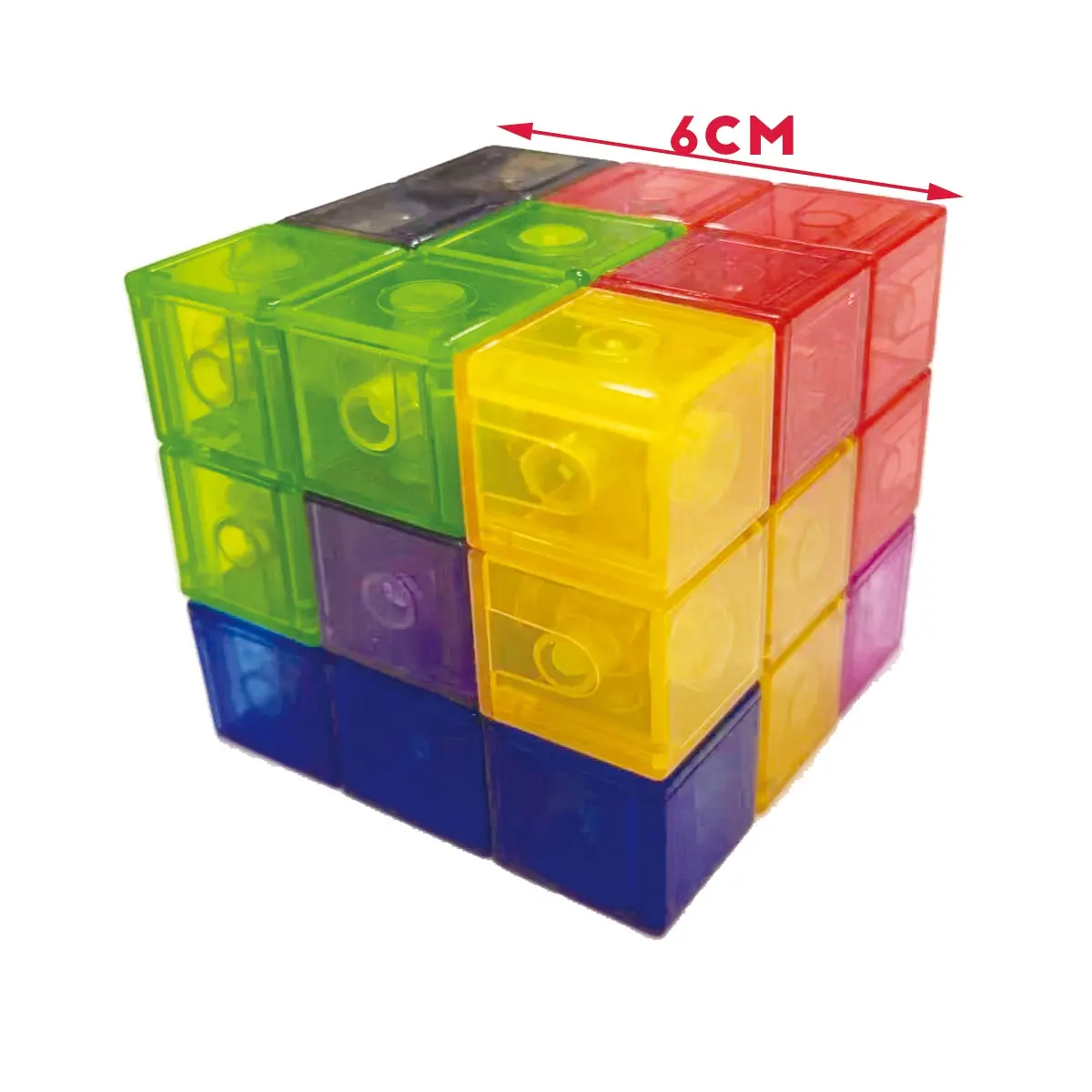 2024 brinquedos magnéticos infantis, cubo magnético de plástico criativo 3d, quebra-cabeça, bloco de construção DIY, brinquedos educativos combinando