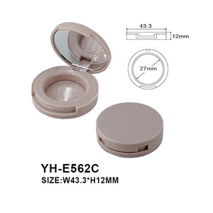 Mini Multiple Colors Eyeshadow Case Custom Logo Plastic Blush Case ABS Empty <b>Compact</b> Powder Container Cosmetic Packaging - Product Image 2