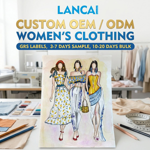 Lancai OEM ODM Fabricante de Ropa de Vacaciones para Mujer, Diseño Personalizado, Vestido de Playa con Estampado Floral Estilo Boho - Product Image 1