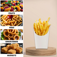 Dossiers jetables de type boîte à emporter Kraft frites tasse alimentaire gaufre pop-corn crème glacée pour croustilles