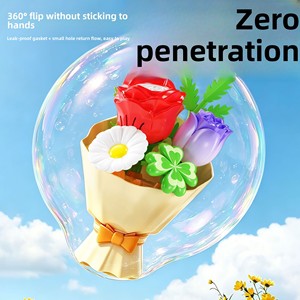 Machine à bulles automatique pour bouquet de fleurs avec lumière LED, souffleur de bulles électrique <span class=keywords><strong>romantique</strong></span> pour la Saint-Valentin, mariage, anniversaire, cadeau - Product Image 4