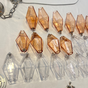 Color personalizado diámetro 60mm elegante Italia <span class=keywords><strong>Murano</strong></span> Poliedri gota de cristal para araña techo montaje empotrado lámpara de techo vidrio - Product Image 1