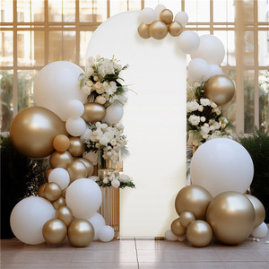 Hochzeit gewölbte Abdeckung gewölbter Hintergrund Abdeckung Party Baby-Shower gewölbter Stand dekoriert mit Milchseiden gewölbter Abdeckung - Product Image 5