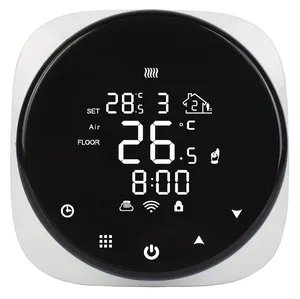 Termostato de pantalla táctil redonda, Control remoto, hogar inteligente, termostato de habitación Digital, compatible con la aplicación Tuya, Google, Alexa