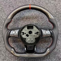 Volant en fibre de carbone et cuir pour Volkswagen VW Golf 7 MK7 7.5 GTI GTD GTE R 2013-2020 Polo GTI Tiguan Passat DSG