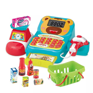 Jouets HW TOYS, jeu d'imitation, <span class=keywords><strong>jouet</strong></span> préscolaire, meilleur cadeau pour les enfants, jouets amusants de conception de dessin animé pour enfants, <span class=keywords><strong>caisse</strong></span> <span class=keywords><strong>enregistreuse</strong></span> de supermarché - Product Image 1