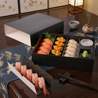 Scatola Bento per Sushi di Grado Alimentare all'Ingrosso con Vasetto per Salsa, Stile Cassetto, Confezione da Asporto per Ristoranti di Sushi e Catering