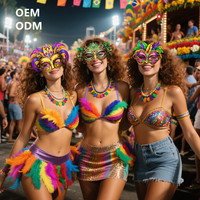 Masque facial en plumes pour femmes, idéal pour les fêtes de carnaval, maillots de bain à paillettes, vêtements colorés, accessoire de costume décoratif, festival, personnalisé 2027