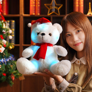 Ours en peluche lumineux LED de 40 cm en gros, écologique, avec doublure en maille, peluche super douce, jouet en peluche pour animaux de Noël - Product Image 4