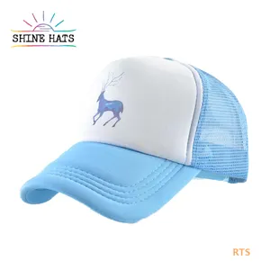 Shinehats Baseball 5 Panneau Maillage Complet Cap Bleu Camionneur Chapeau Gorras Personalizadas OEM Personnalisé Mode Plaines Sport Snapback Cap