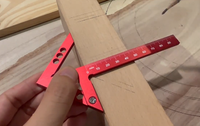 Jauge de traçage centrale en aluminium pour cercles, marqueur de ligne médiane verticale et à 45° °   Règle de mesure d'angle droit pour le travail du bois