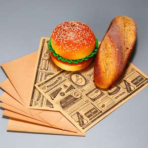 Custom Printed Sandwich Burger Greaseproof <b>Wrapping</b> <b>Paper</b> Food Grade Hamburger Bread Deli Grease Proof <b>Paper</b> with logo - Product Image 4