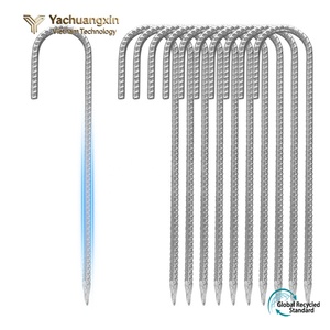 Clou fileté en forme de J, clou métallique galvanisé pour gazon, accessoires robustes pour trampoline et tente, clou de fixation au sol en acier renforcé - Product Image 2