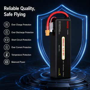 Batterie Lipo pour Drone 4S 14.8V 3000mAh 60C à Débit de Décharge Élevé, Batterie de Drone pour Course FPV RC avec Connecteur Personnalisé - Vente Flash - Product Image 6