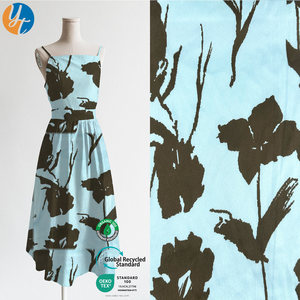 Chất Lượng Cao 100% Polyester Dệt Vải Tùy Chỉnh In Cắt Hoa Mô Hình Cho May Mặc/Váy Twill Phong Cách Bong Bóng Vải - Product Image 1