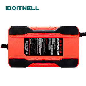 Cargador de Batería Inteligente para Coche 12V 24V 10A con Pantalla Táctil, Reparación por Pulsos, <span class=keywords><strong>Carga</strong></span> Rápida LCD para Baterías de Plomo-Ácido Húmedas y Secas (GEL) - Product Image 3