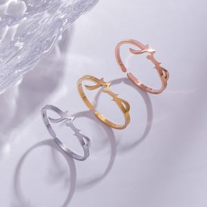 Religieuze kalligrafie eenvoudige Allah Arabische Koran Islamitische moslim roestvrijstalen mode sieraden ringen groothandel geschenken Eid nieuw - Product Image 1
