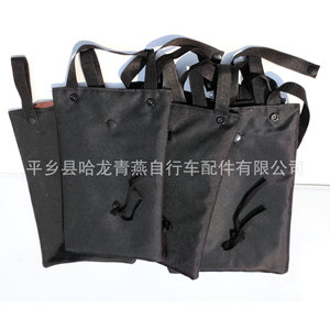 Bicycle Handlebar Bag Multicolor Adjustable Strap Cloth Material With Interior <b>Storage</b> For Bike Front <b>Basket</b> Use - Product Image 3