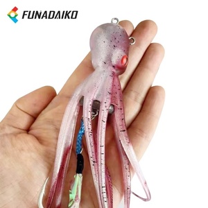 Funadaiko pêche en eau salée océan poulpe leurres calmar jupe pêche à la traîne leurres lueur souple leurre réaliste poulpe gabarit - Product Image 2