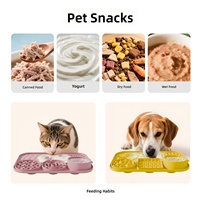 Bol anti-étouffement en silicone de qualité alimentaire pour animaux de compagnie, avec ventouse, pour chats et chiens