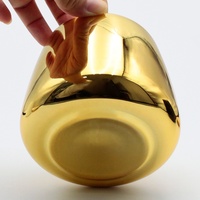 LANGXU Luxus duftende Weihnachts kerzen verjüngen konische Form Gold Interieur galvani siert glänzend schwarz & weiß Glas Glas Großhandel
