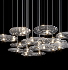 Hiện đại sảnh khách sạn biệt thự trang trí ánh sáng mặt dây chuyền tùy chỉnh lớn dự án dẫn đèn chùm thủy tinh - Product Image 2