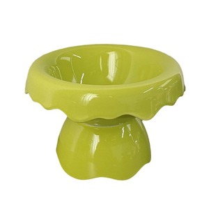 Atacado Cerâmica <span class=keywords><strong>pet</strong></span> food Cute <span class=keywords><strong>Pet</strong></span> Food água alimentador destacável cogumelo em forma lavável alta pés gato tigela - Product Image 1