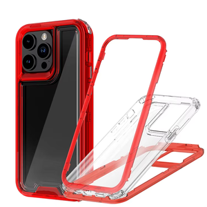 360 Đầy Đủ Cơ Thể Ba Bảo Vệ Trường Hợp Điện Thoại Cho <span class=keywords><strong>Iphone</strong></span> 16 15 14 Cộng Với 13 12 Pro Max 3 Trong 1 Rõ Ràng Đầy Màu Sắc Khung Bìa - Product Image 1