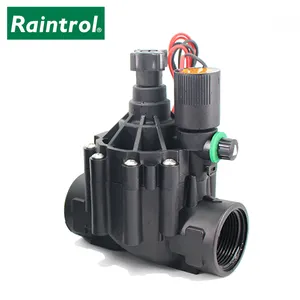 Válvula solenoide de irrigação de 1-1.2 polegadas, válvula solenoide de irrigação de 1 a 1/4 polegadas, controle de fluxo inline, sistema de plástico dn32 para paisagem do jardim, sistema de aspersão automático