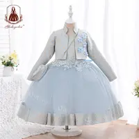 2022幼児の女の子の子供たちのドレス長袖ローブ注ぐフィレットコレクション最高品質の子供服イースタードレス