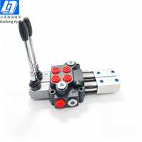 Vanne de commande directionnelle monobloc manuelle et pneumatique à double action DCV40 40L/Min, distributeur hydraulique