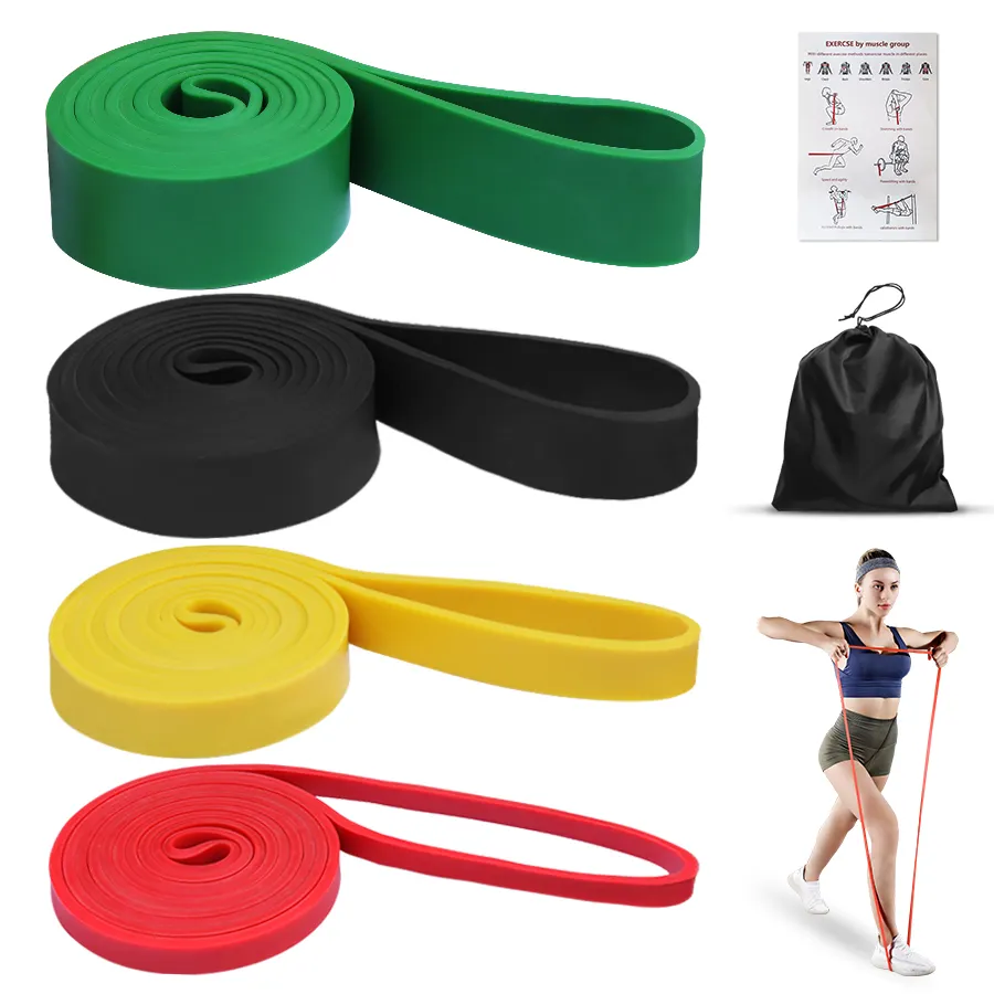 Fasce di resistenza esercizio elastico in lattice naturale allenamento Unisex Loop forza elastico per attrezzature per il Fitness Training Expander