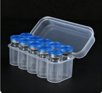 Approvisionnement direct usine, fabriqué en Chine, boîte d'emballage cosmétique pour flacon de 5 ml à 10 compartiments, design de fenêtre avec estampage UV, carton extérieur de 0,1 mm d'épaisseur
